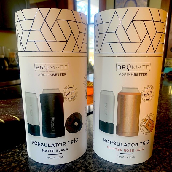 Kitchen New Matte Black And Rose Gold Brumates 16 Oz Poshmark